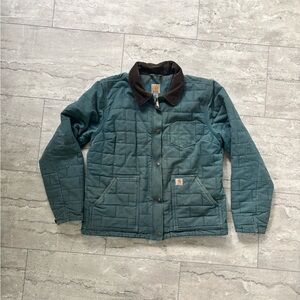 Carhartt Green Utility Jacket Durable Workwear